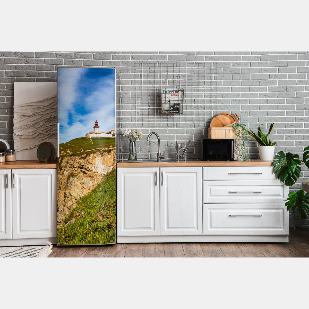 Naklejka na lodówkę latarnia morska na klifach Cabo da Roca – Wallissimo® Naklejka na lodówkę latarnia morska na klifach Cabo da Roca – Wallissimo®