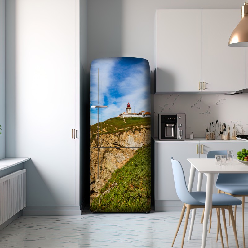 Naklejka na lodówkę latarnia morska na klifach Cabo da Roca – Wallissimo® Naklejka na lodówkę latarnia morska na klifach Cabo da Roca – Wallissimo®