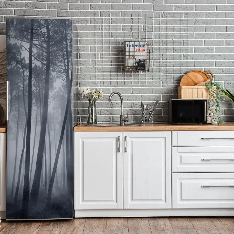 Naklejka na lodówkę tropikalny wzór strelicji – Wallissimo®