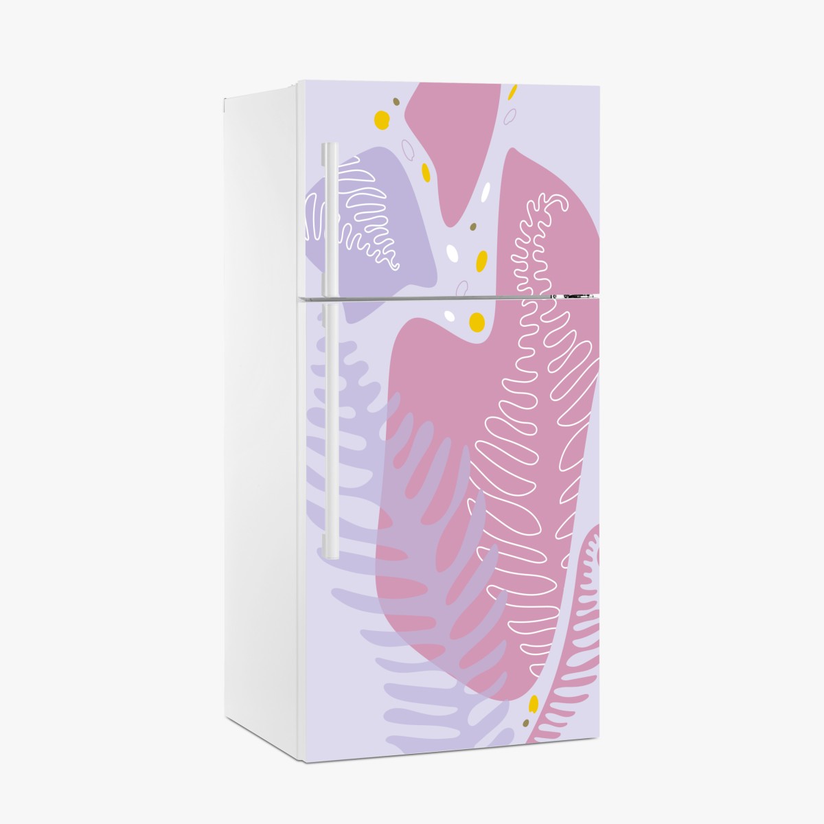 Fridge sticker soft pastel botanical abstract – Wallissimo®