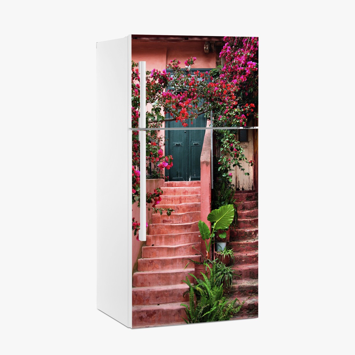 Fridge sticker bougainvillea stairway entrance – Wallissimo®