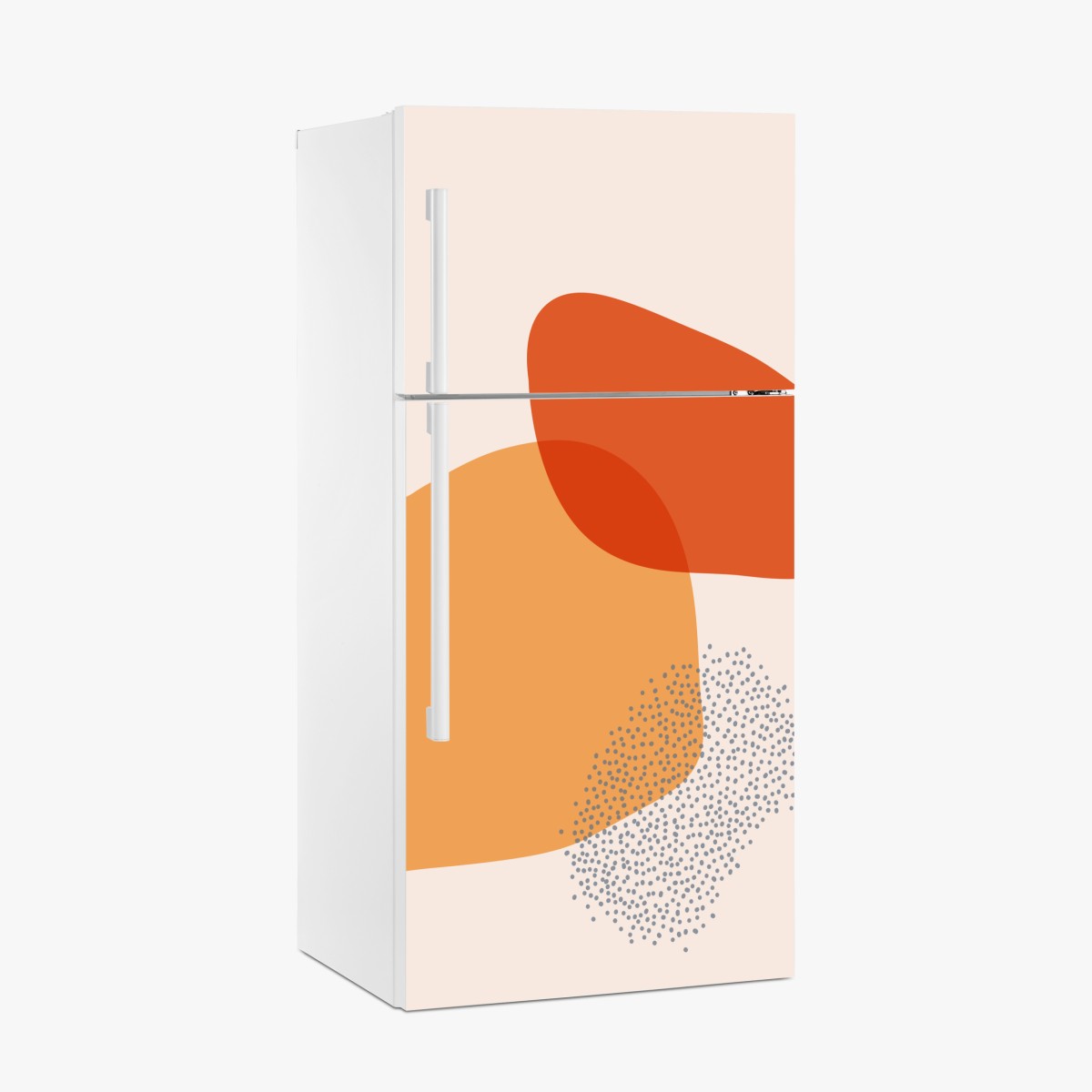 Fridge sticker warm abstract shapes composition – Wallissimo®