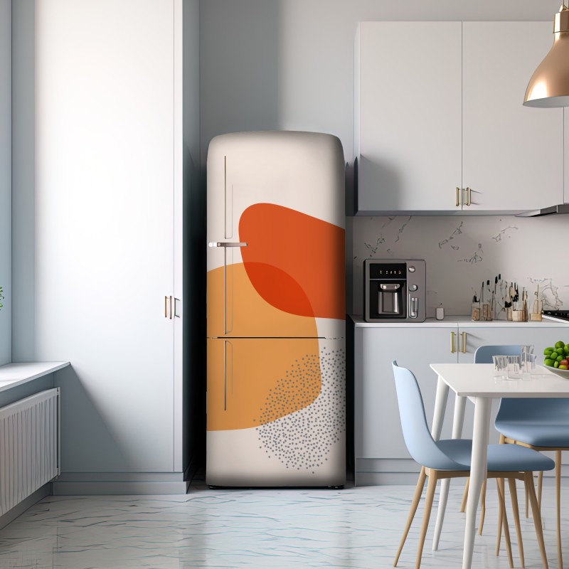 Naklejka na lodówkę ciepłe abstrakcyjne formy – Wallissimo® Naklejka na lodówkę ciepłe abstrakcyjne formy – Wallissimo®