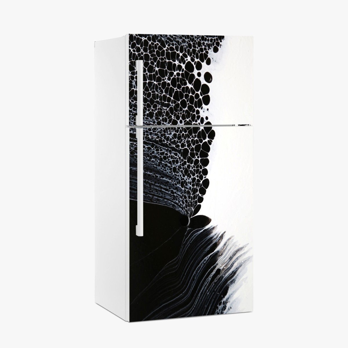 Fridge sticker monochrome cellular flow – Wallissimo®