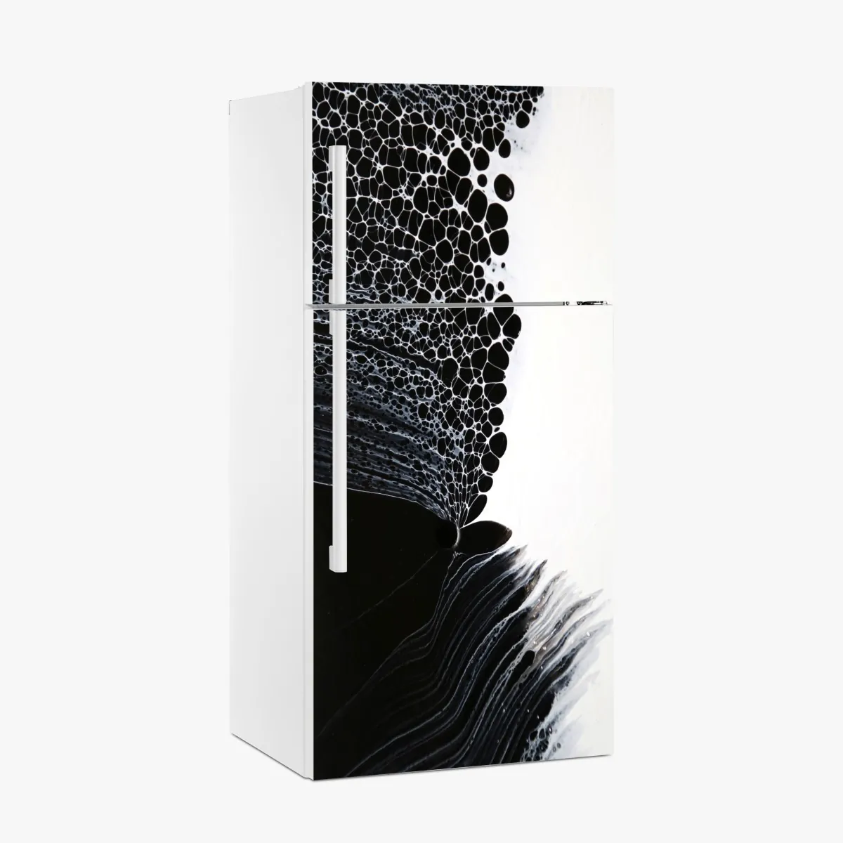 Naklejka na lodówkę monochromatyczny przepływ komórek – Wallissimo® Naklejka na lodówkę monochromatyczny przepływ komórek – Wallissimo®