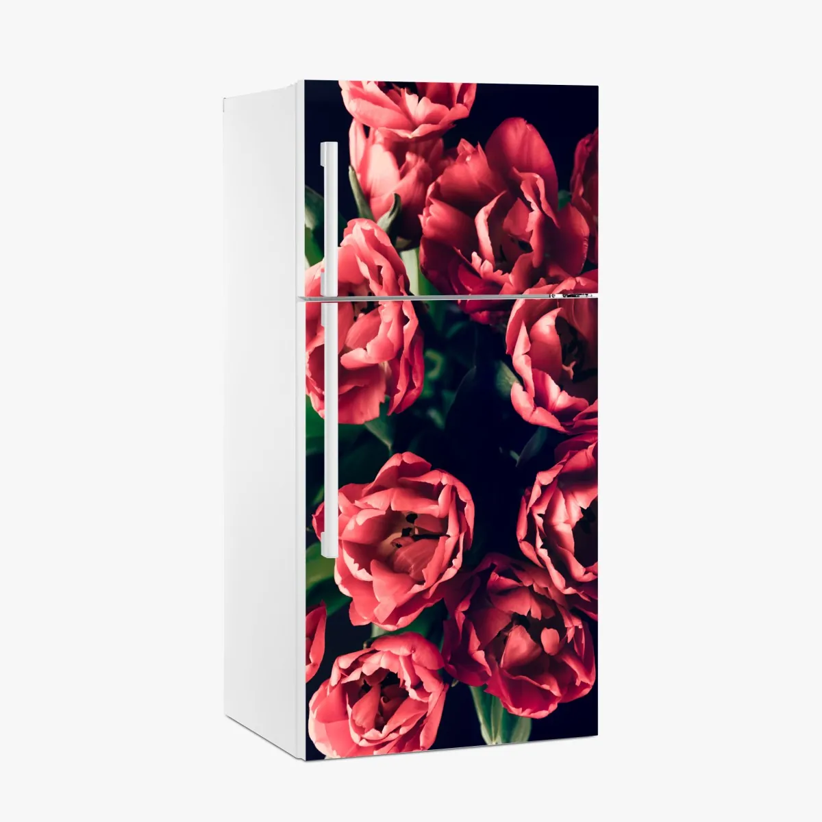 Naklejka na lodówkę nastrojowy różowy bukiet tulipanów – Wallissimo® Naklejka na lodówkę nastrojowy różowy bukiet tulipanów – Wallissimo®