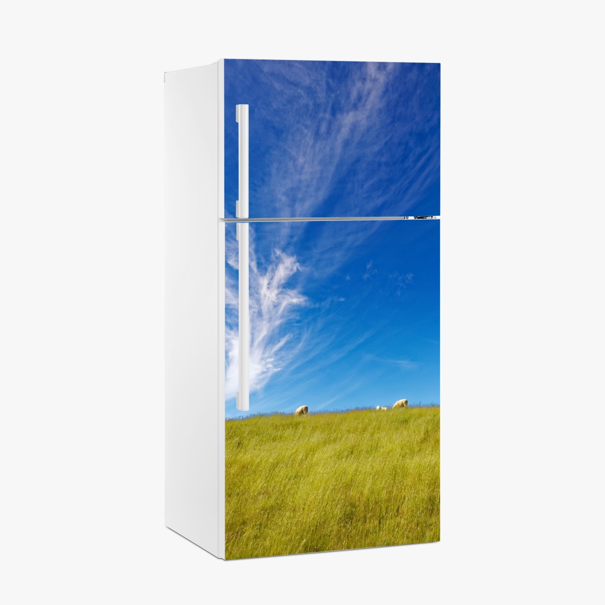 Fridge sticker serene meadow under blue sky – Wallissimo®