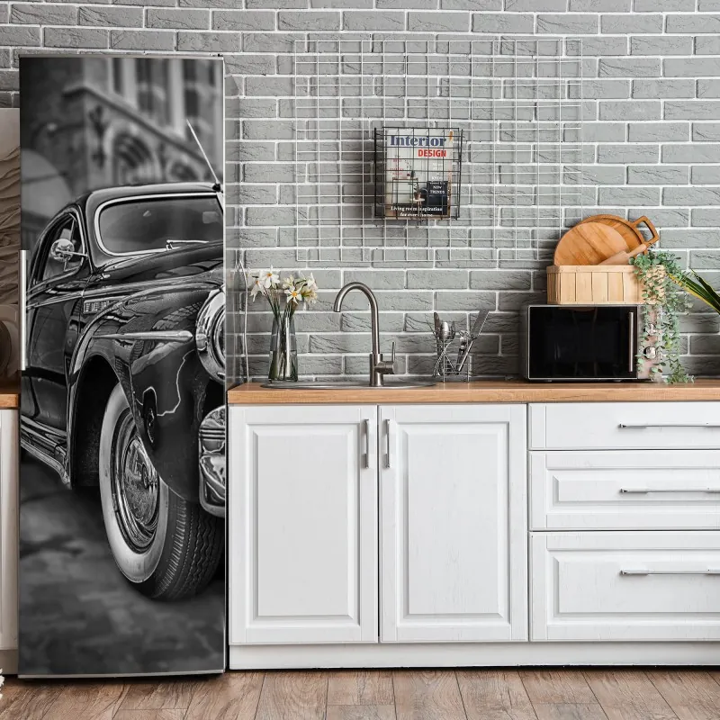 Naklejka na lodówkę delikatny różowy bukiet eustomy – Wallissimo®