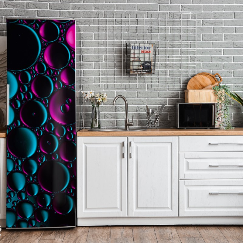 Naklejka na lodówkę delikatna beżowa ilustracja kwiatowa – Wallissimo®