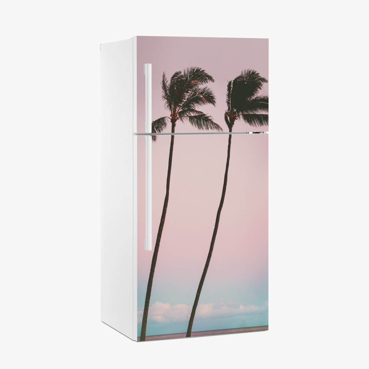 Fridge sticker pastel palms at dusk – Wallissimo®