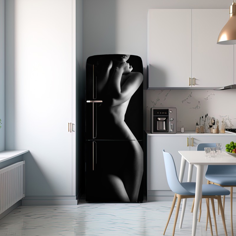Naklejka na lodówkę zmysłowa sylwetka kobiecej formy – Wallissimo® Naklejka na lodówkę zmysłowa sylwetka kobiecej formy – Wallissimo®