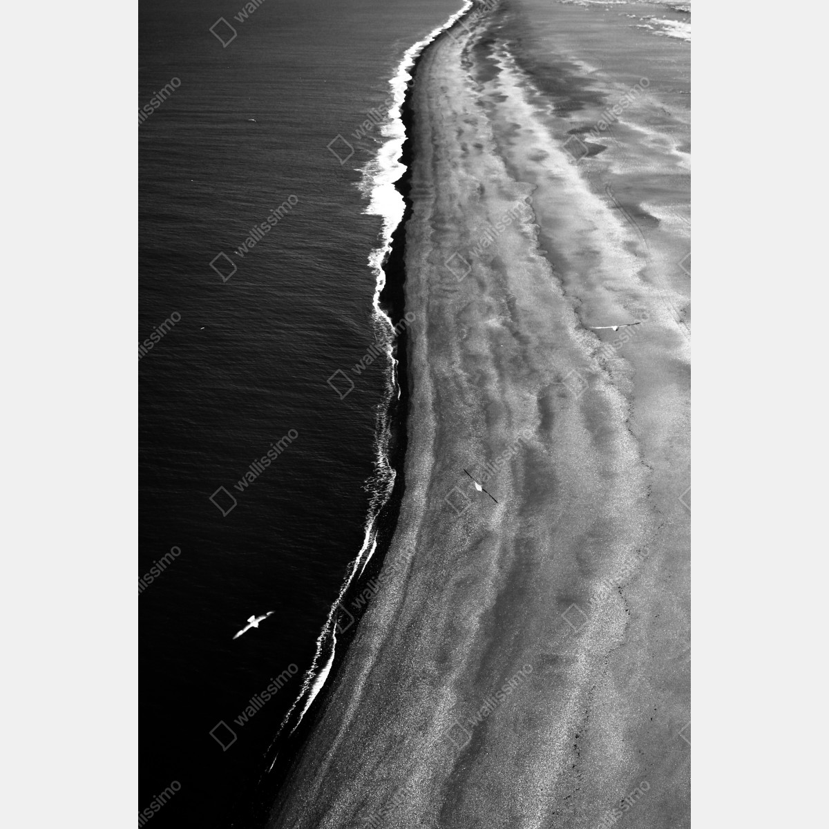 Naklejka na lodówkę monochromatyczne wybrzeże z lotu ptaka – Wallissimo® Naklejka na lodówkę monochromatyczne wybrzeże z lotu ptaka – Wallissimo®