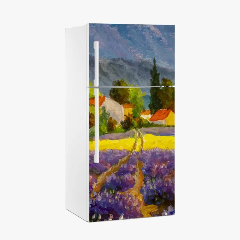 Naklejka na lodówkę ciemna faktura marmuru – Wallissimo®