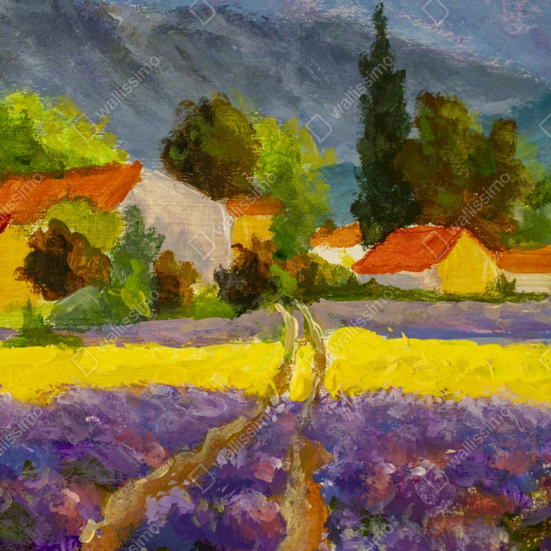 Naklejka na lodówkę lawendowe pola o zachodzie słońca – Wallissimo® Naklejka na lodówkę lawendowe pola o zachodzie słońca – Wallissimo®