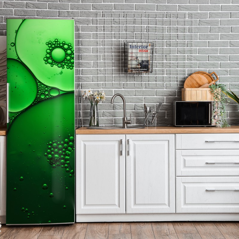 Naklejka na lodówkę złota spiralna fraktalna kompozycja – Wallissimo®