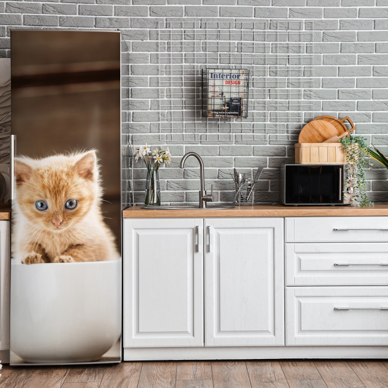 Naklejka na lodówkę złoty wzór art deco – Wallissimo®