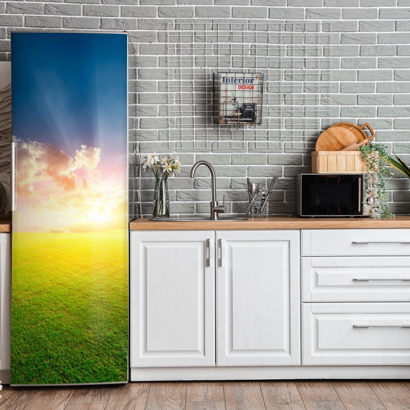 Naklejka na lodówkę czarna faktura marmuru – Wallissimo®