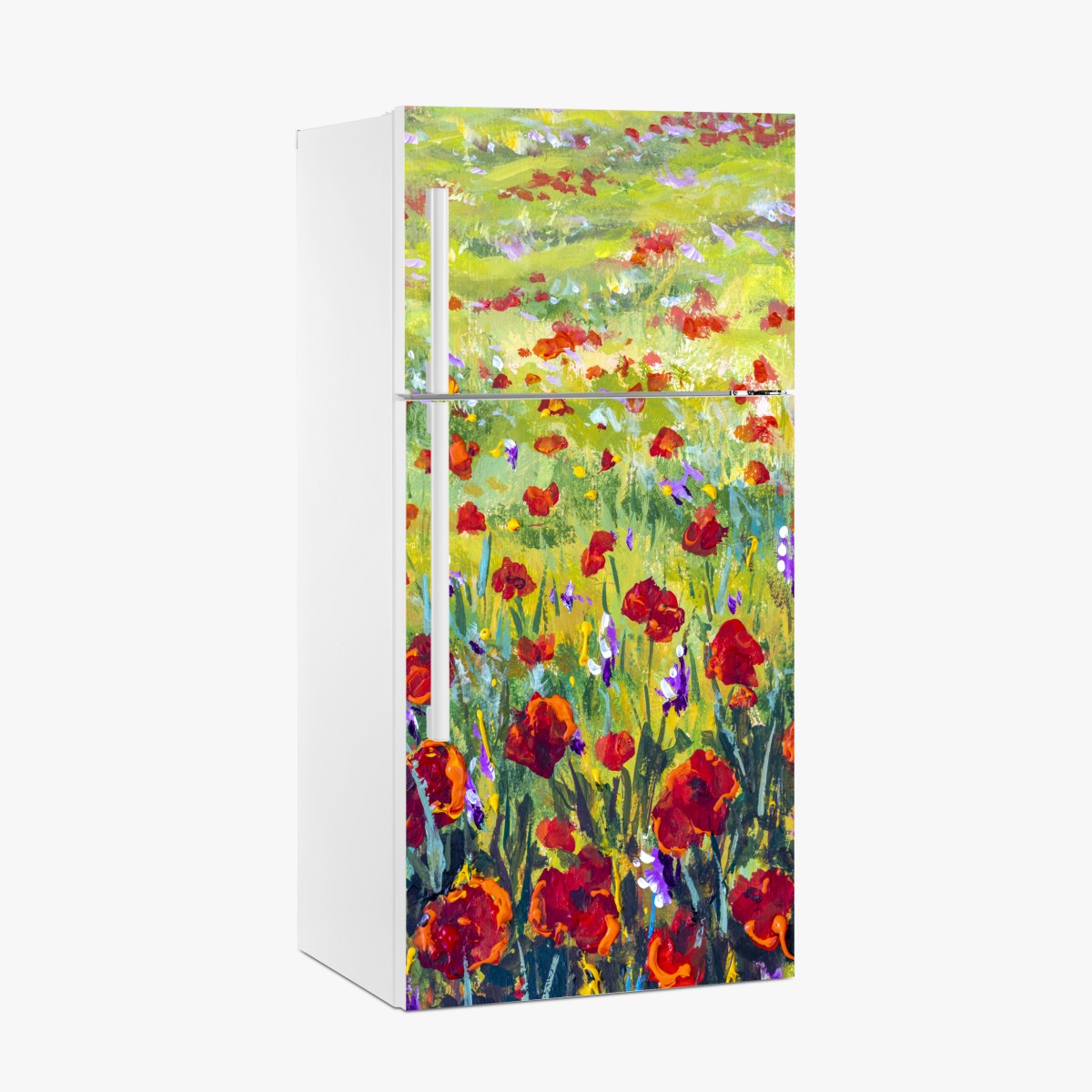 Fridge sticker impressionist poppy meadow – Wallissimo®