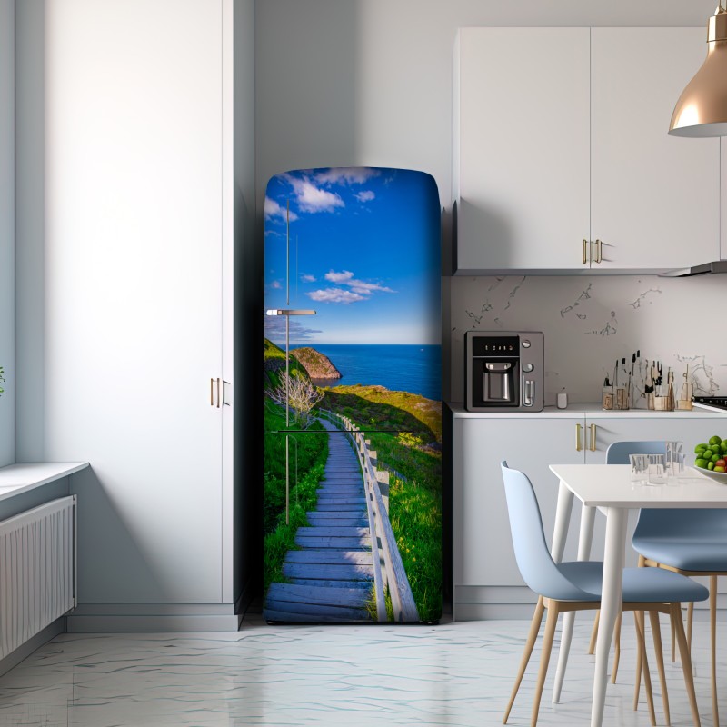 Naklejka na lodówkę nadmorska ścieżka z widokiem na morze – Wallissimo® Naklejka na lodówkę nadmorska ścieżka z widokiem na morze – Wallissimo®