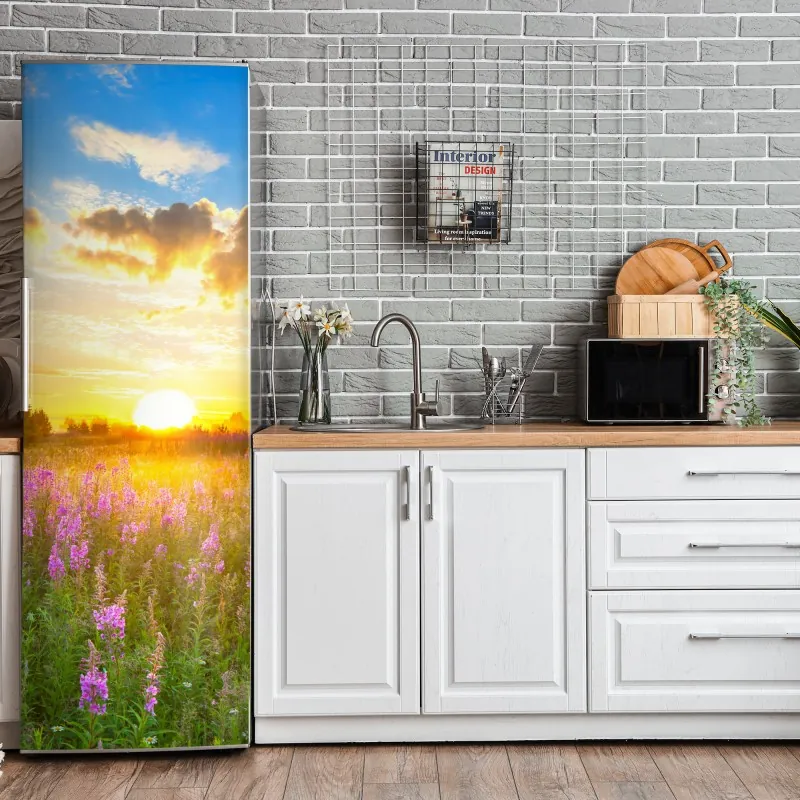 Naklejka na lodówkę złote geometryczne fasety – Wallissimo®