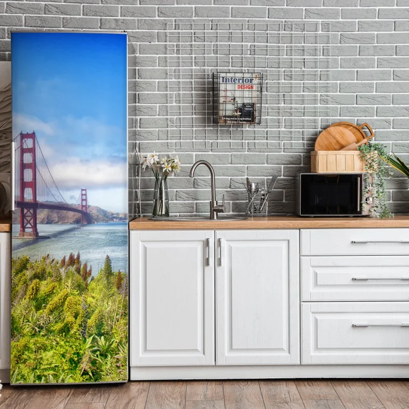 Naklejka na lodówkę Golden Gate nad zatoką San Francisco – Wallissimo® Naklejka na lodówkę Golden Gate nad zatoką San Francisco – Wallissimo®