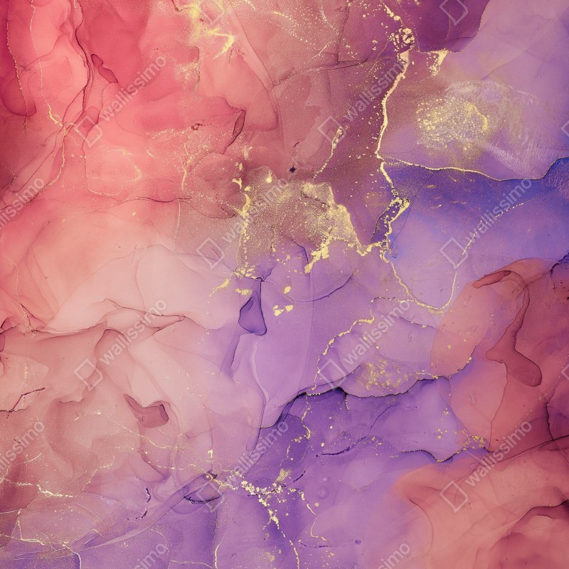 Naklejka na lodówkę eteryczna różowo-fioletowa marmurowa grafika – Wallissimo® Naklejka na lodówkę eteryczna różowo-fioletowa marmurowa grafika – Wallissimo®