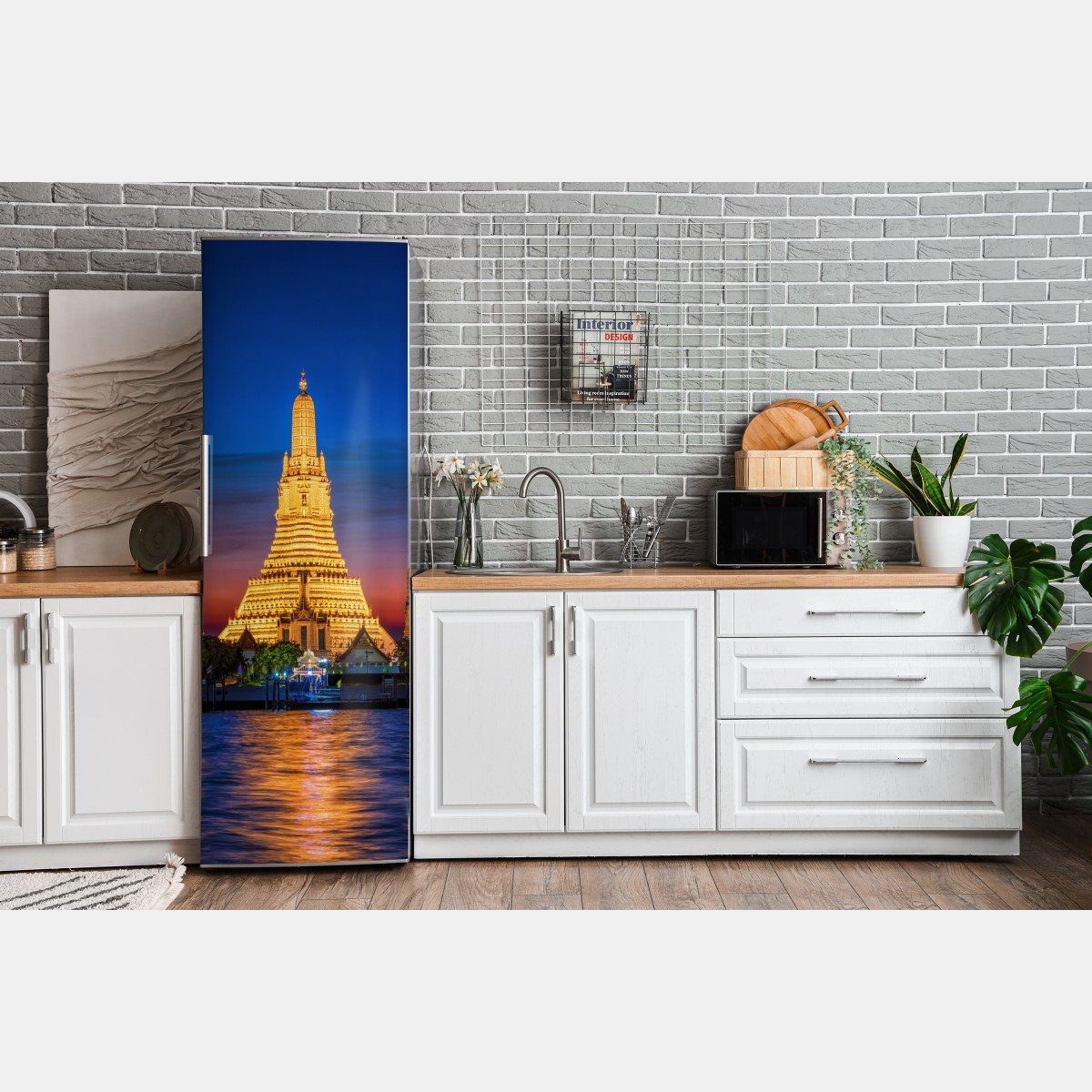 Naklejka na lodówkę złote Wat Arun o zmierzchu – Wallissimo® Naklejka na lodówkę złote Wat Arun o zmierzchu – Wallissimo®