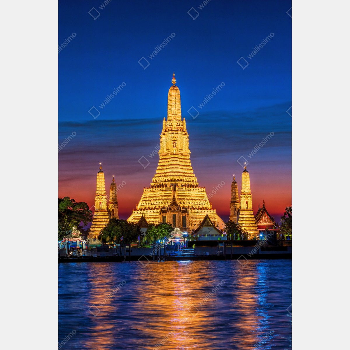 Naklejka na lodówkę złote Wat Arun o zmierzchu – Wallissimo® Naklejka na lodówkę złote Wat Arun o zmierzchu – Wallissimo®