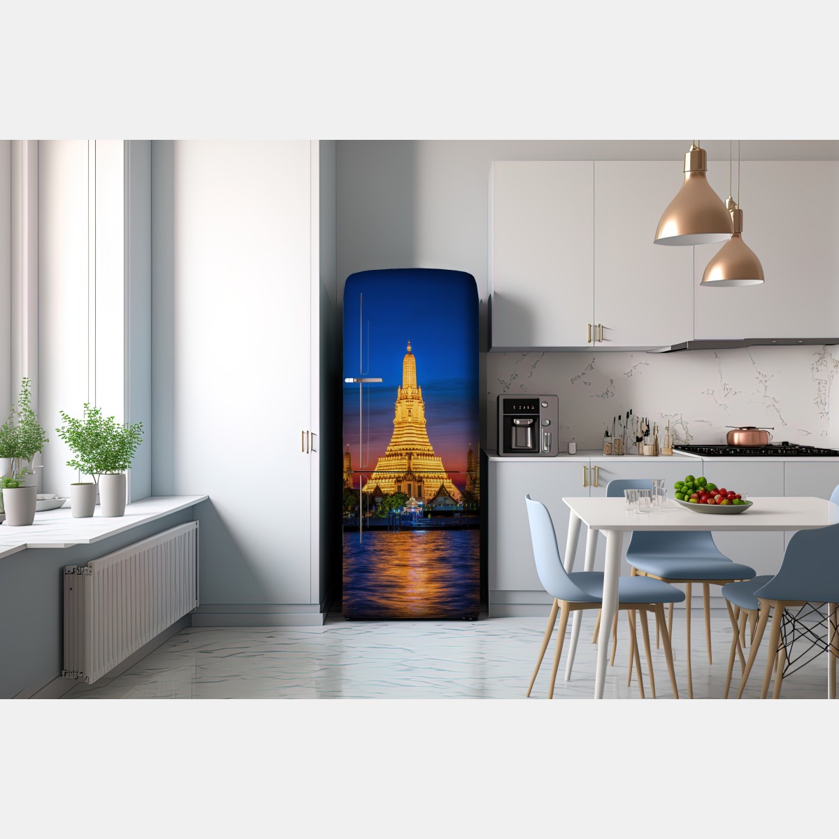 Naklejka na lodówkę złote Wat Arun o zmierzchu – Wallissimo® Naklejka na lodówkę złote Wat Arun o zmierzchu – Wallissimo®