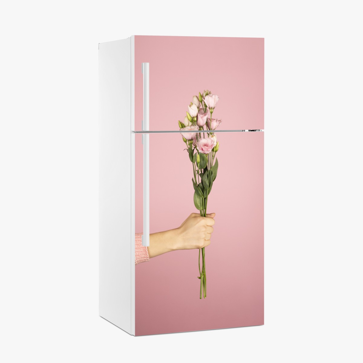 Fridge sticker delicate pink lisianthus bouquet – Wallissimo®