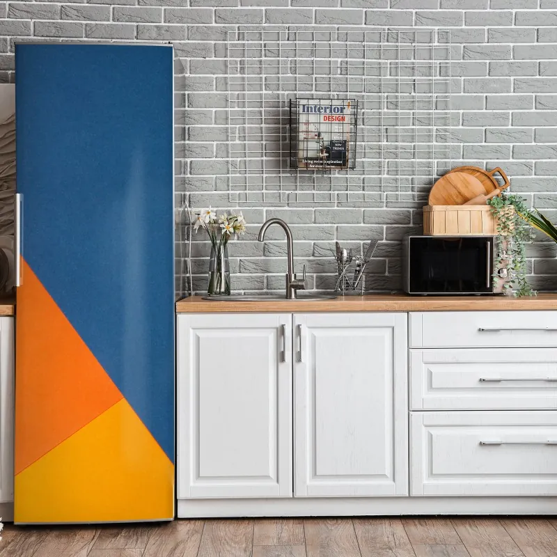 Naklejka na lodówkę Polskie pole rzepaku pod błękitnym niebem – Wallissimo®