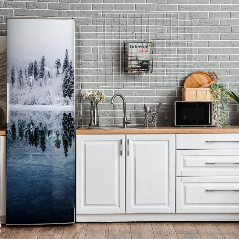 Naklejka na lodówkę delikatny różany wzór w pastelowych odcieniach – Wallissimo®