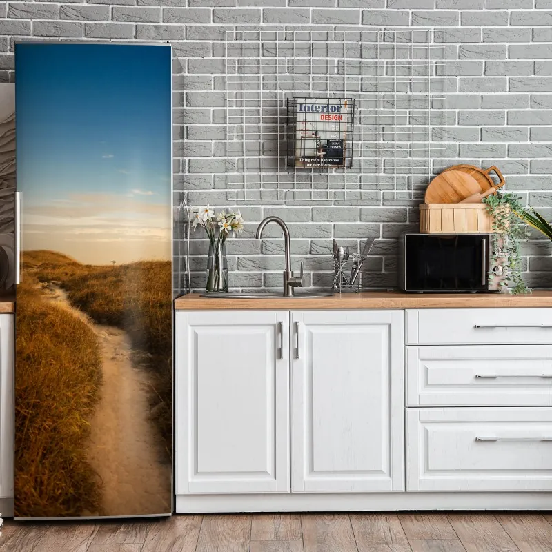 Naklejka na lodówkę ciemna faktura marmuru – Wallissimo®