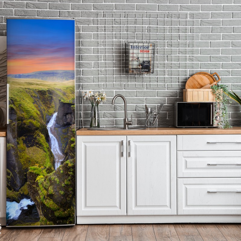 Naklejka na lodówkę intensywny portret goryla w czerni i bieli – Wallissimo®