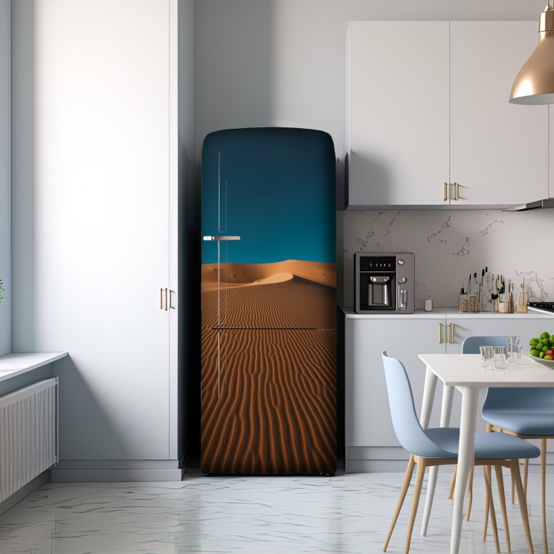 Naklejka na lodówkę złote wydmy pod głębokim niebem – Wallissimo® Naklejka na lodówkę złote wydmy pod głębokim niebem – Wallissimo®