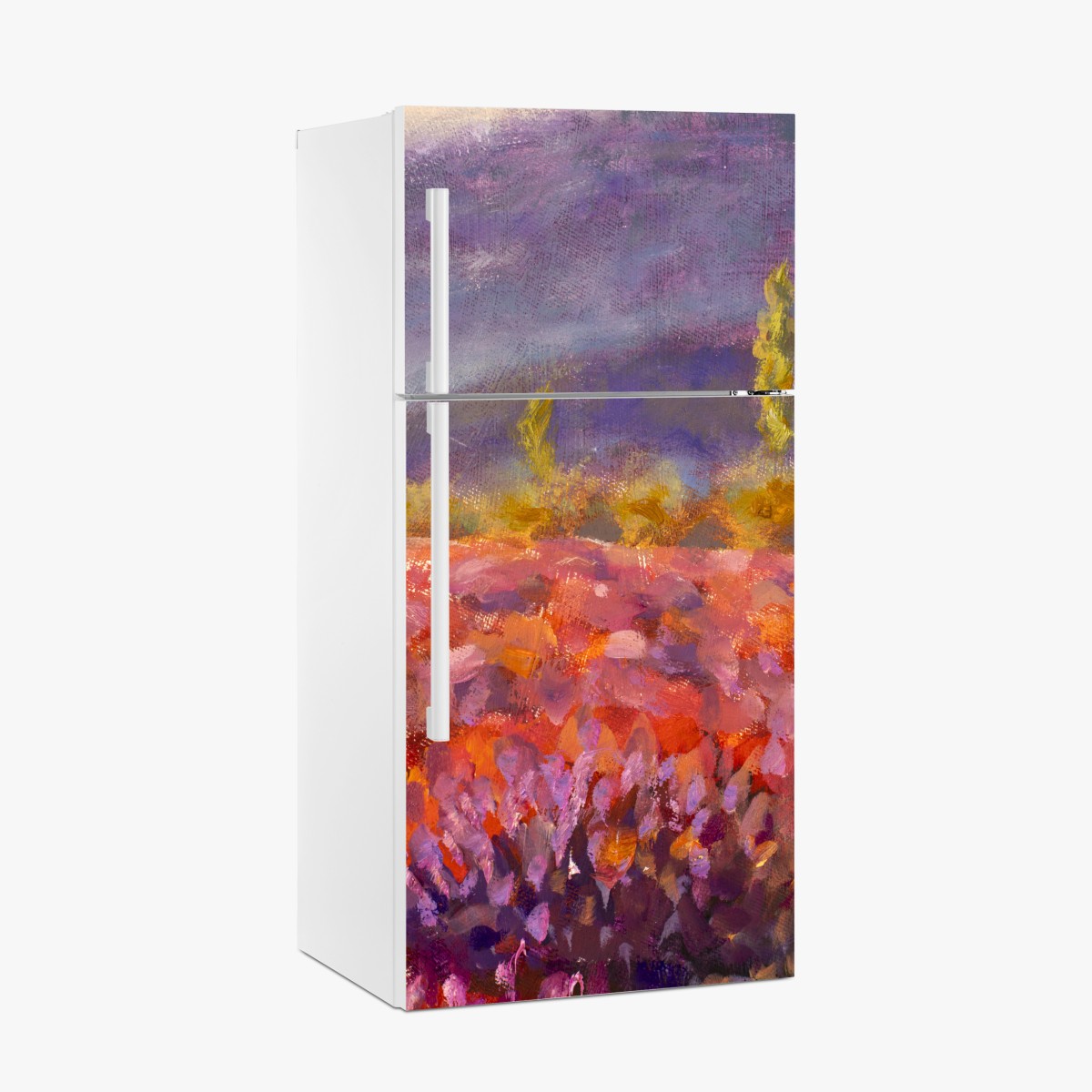 Fridge sticker Provence lavender field painting – Wallissimo®