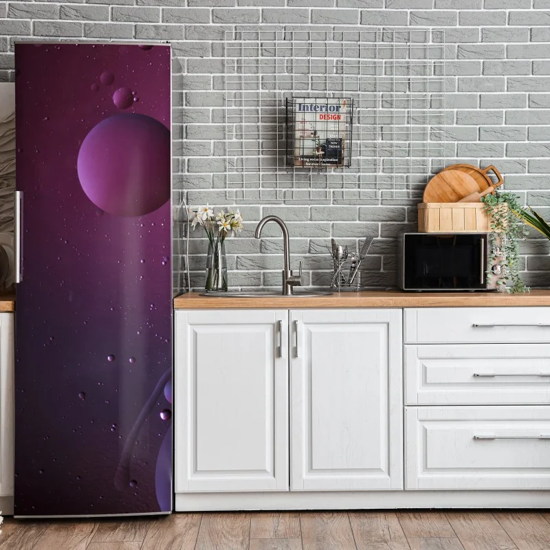 Naklejka na lodówkę zabawny tropikalny wzór geometryczny – Wallissimo®