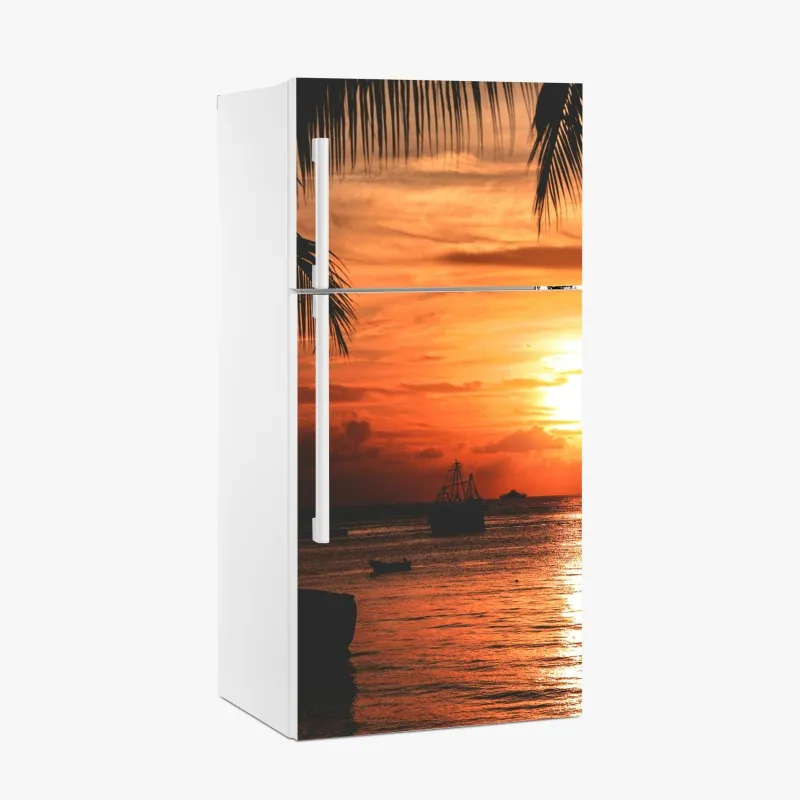 Naklejka na lodówkę czarna faktura marmuru – Wallissimo®