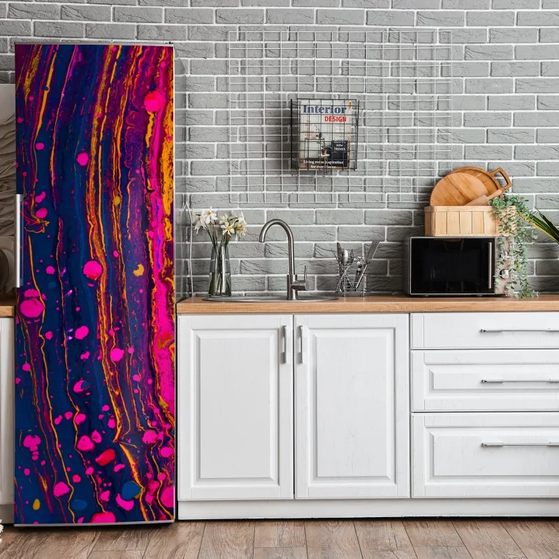 Naklejka na lodówkę nowoczesny geometryczny wzór architektoniczny – Wallissimo®