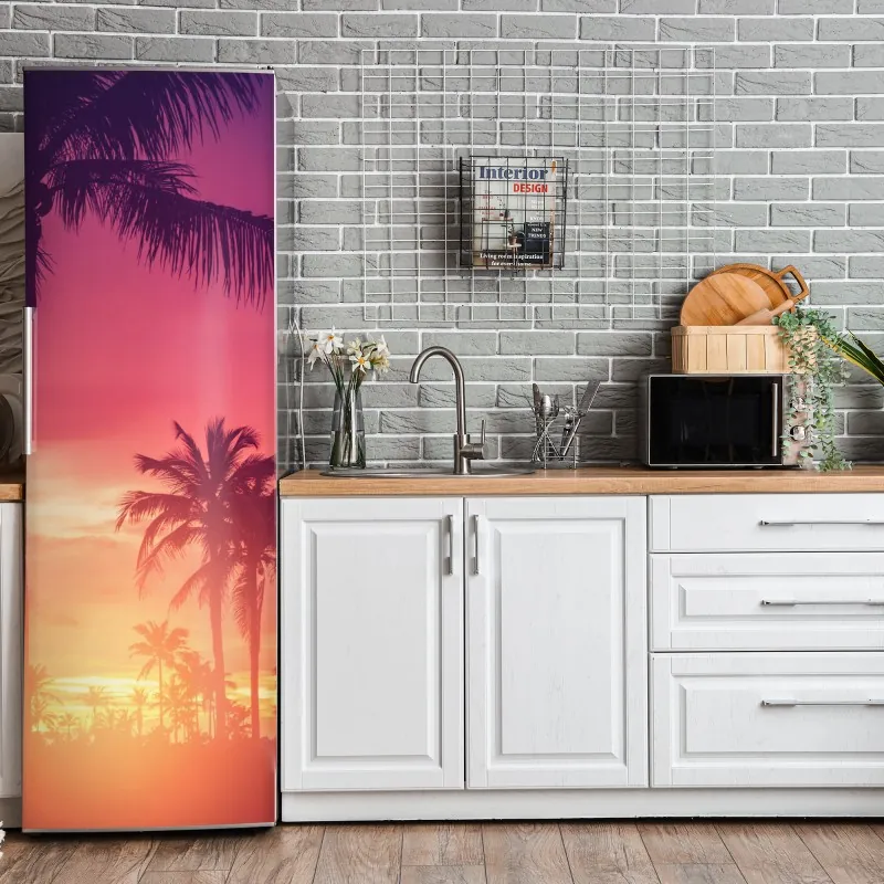 Naklejka na lodówkę surowa tekstura betonowej ściany – Wallissimo®