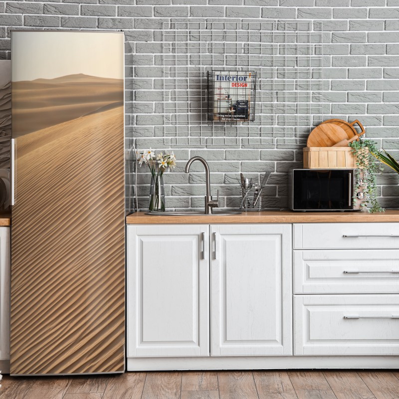 Naklejka na lodówkę tropikalny wzór hibiskusa i plumerii – Wallissimo®