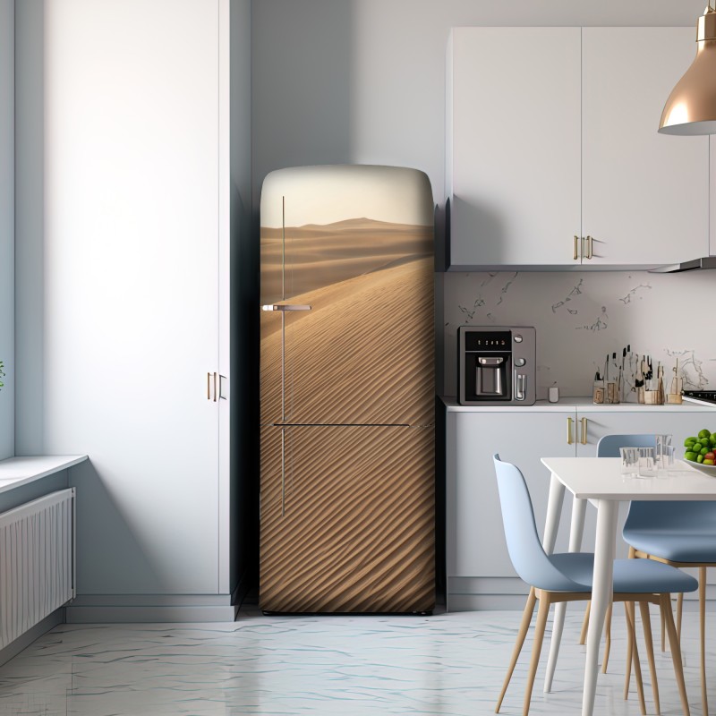 Naklejka na lodówkę złote wydmy minimalistyczny krajobraz – Wallissimo® Naklejka na lodówkę złote wydmy minimalistyczny krajobraz – Wallissimo®