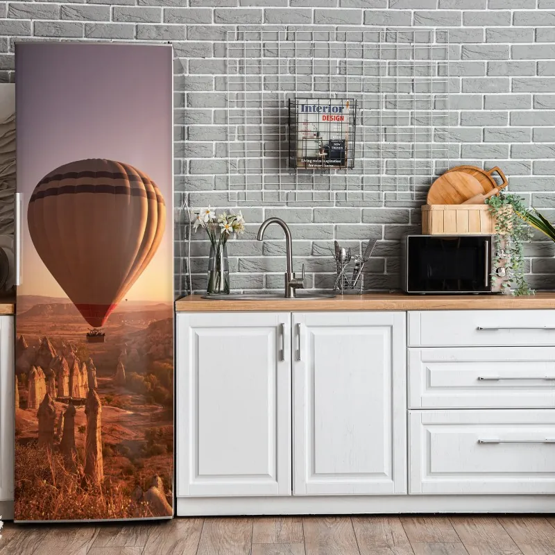 Naklejka na lodówkę zielona tekstura marmuru – Wallissimo®