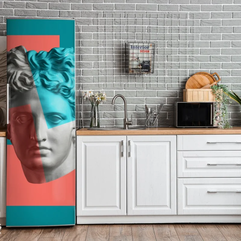 Naklejka na lodówkę zabawny wzór z zebrami – Wallissimo®