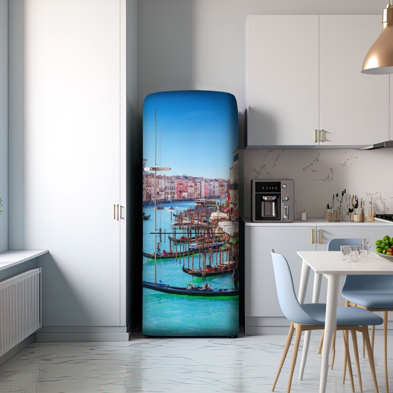 Naklejka na lodówkę Wenecja wielki kanał panorama miasta – Wallissimo® Naklejka na lodówkę Wenecja wielki kanał panorama miasta – Wallissimo®