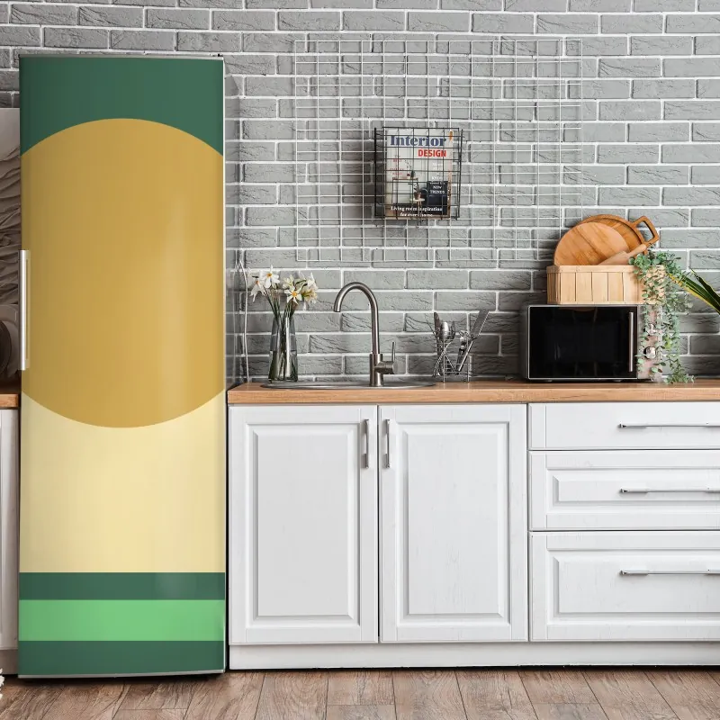 Naklejka na lodówkę panorama Nowego Jorku w monochromie – Wallissimo®