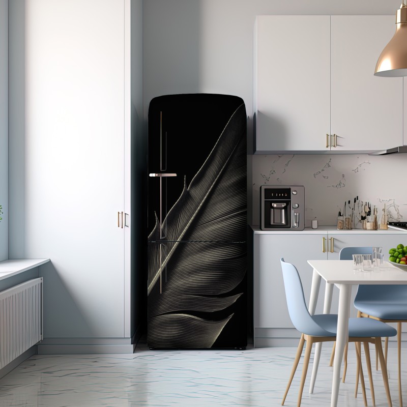 Naklejka na lodówkę delikatne pióro w makrofotografii – Wallissimo® Naklejka na lodówkę delikatne pióro w makrofotografii – Wallissimo®