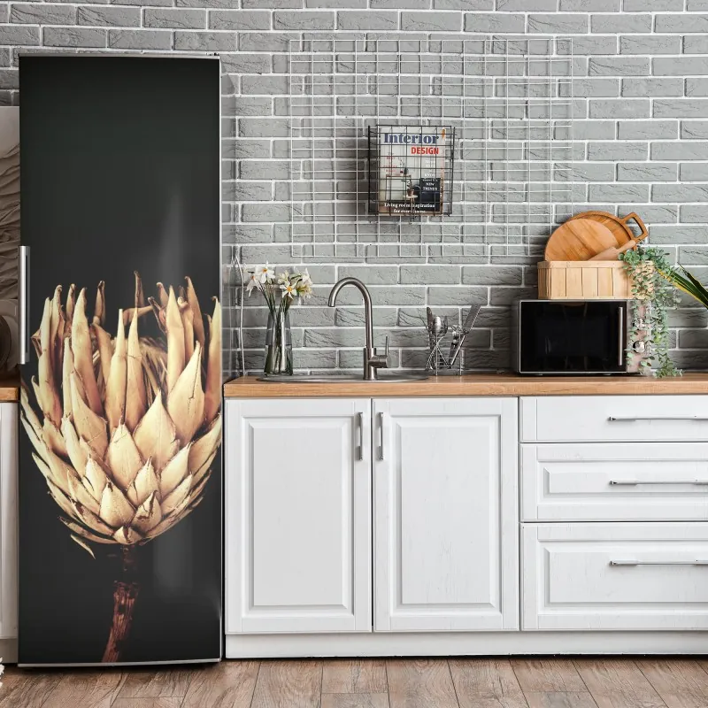 Naklejka na lodówkę intensywny portret goryla w czerni i bieli – Wallissimo®