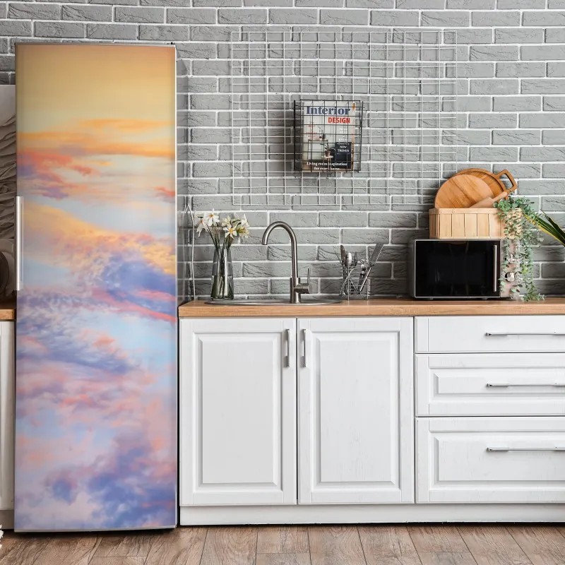 Naklejka na lodówkę czarny marmur z żyłami – Wallissimo®