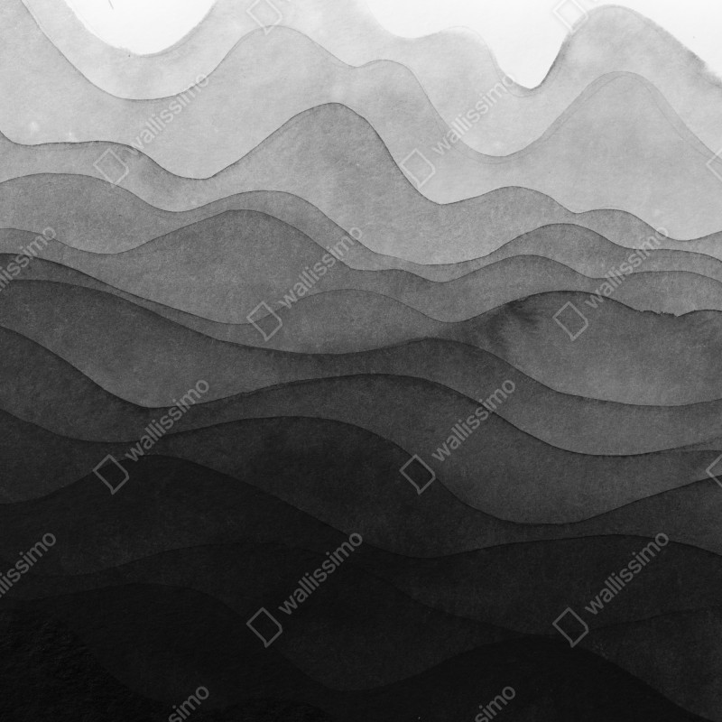 Naklejka na lodówkę monochromatyczne warstwowe góry – Wallissimo® Naklejka na lodówkę monochromatyczne warstwowe góry – Wallissimo®
